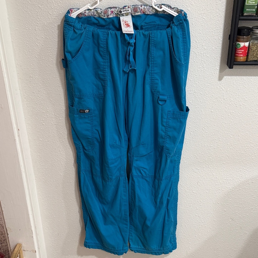 Koi Teal Cargo Pants for Men
